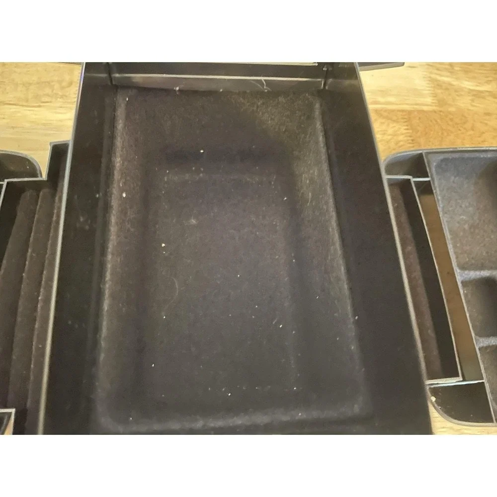 The Jewel Kit by Ingenious Designs Vintage Accordion Style Black Jewelry Box